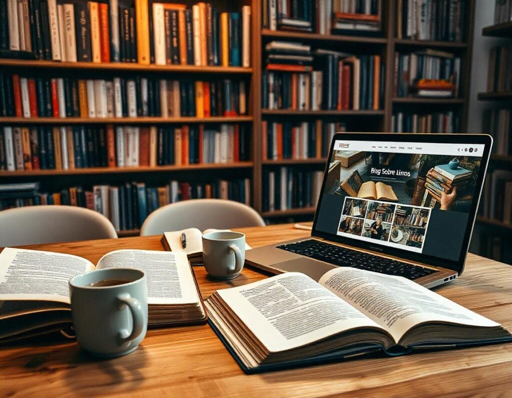 Imagem ilustrativa de um blog sobre livros. Foto: Freepik IA.