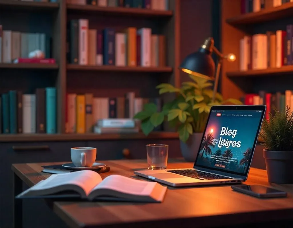Imagem sobre como criar um blog de livros de sucesso. Foto: Freepik IA.