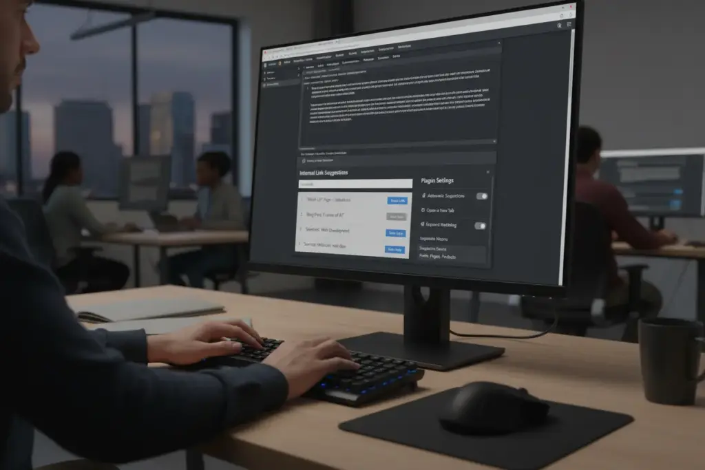 Interface de plugin para otimização de links internos