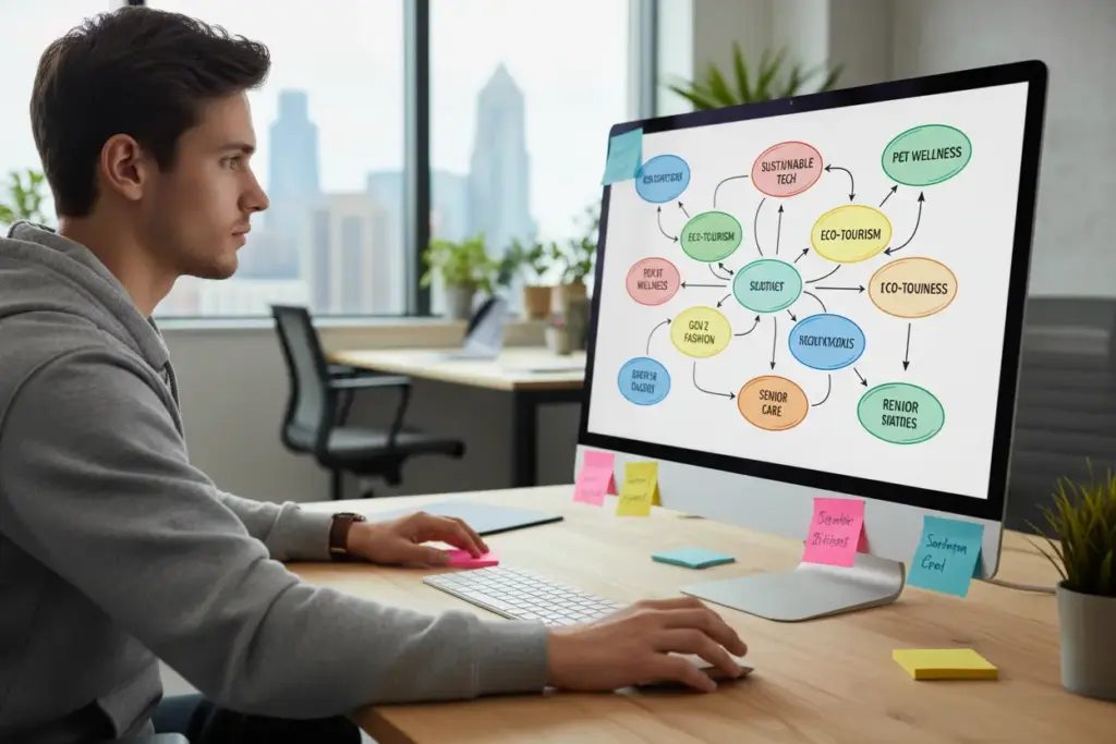 Infográfico sobre definição de nicho e persona