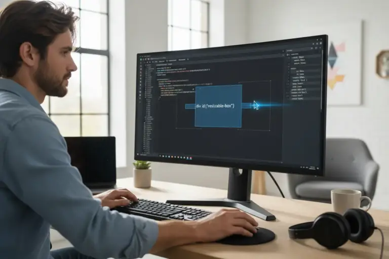 dev redimensionando div