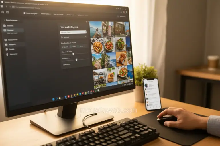 Configuração de feed do Instagram no WordPress