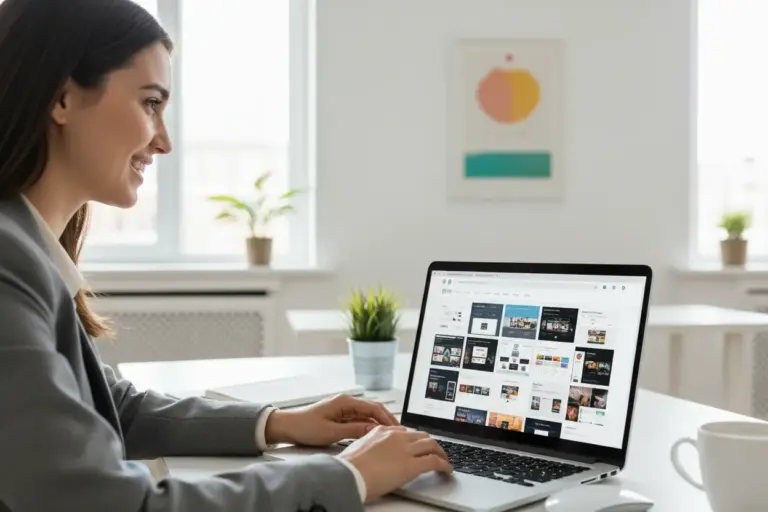 pessoa navegando temas wordpress