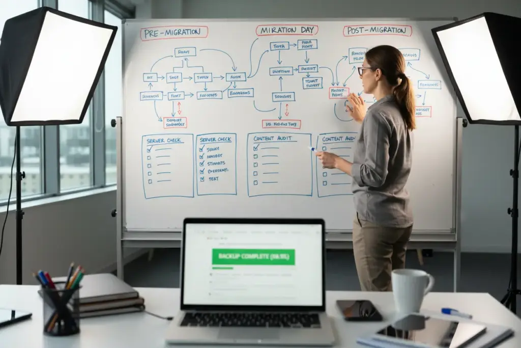 Checklist detalhado para planejamento de migração web