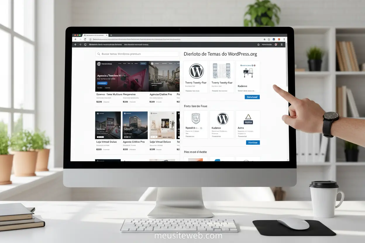 Tipos de Temas WordPress Comparativo de temas WordPress gratuitos e pagos.