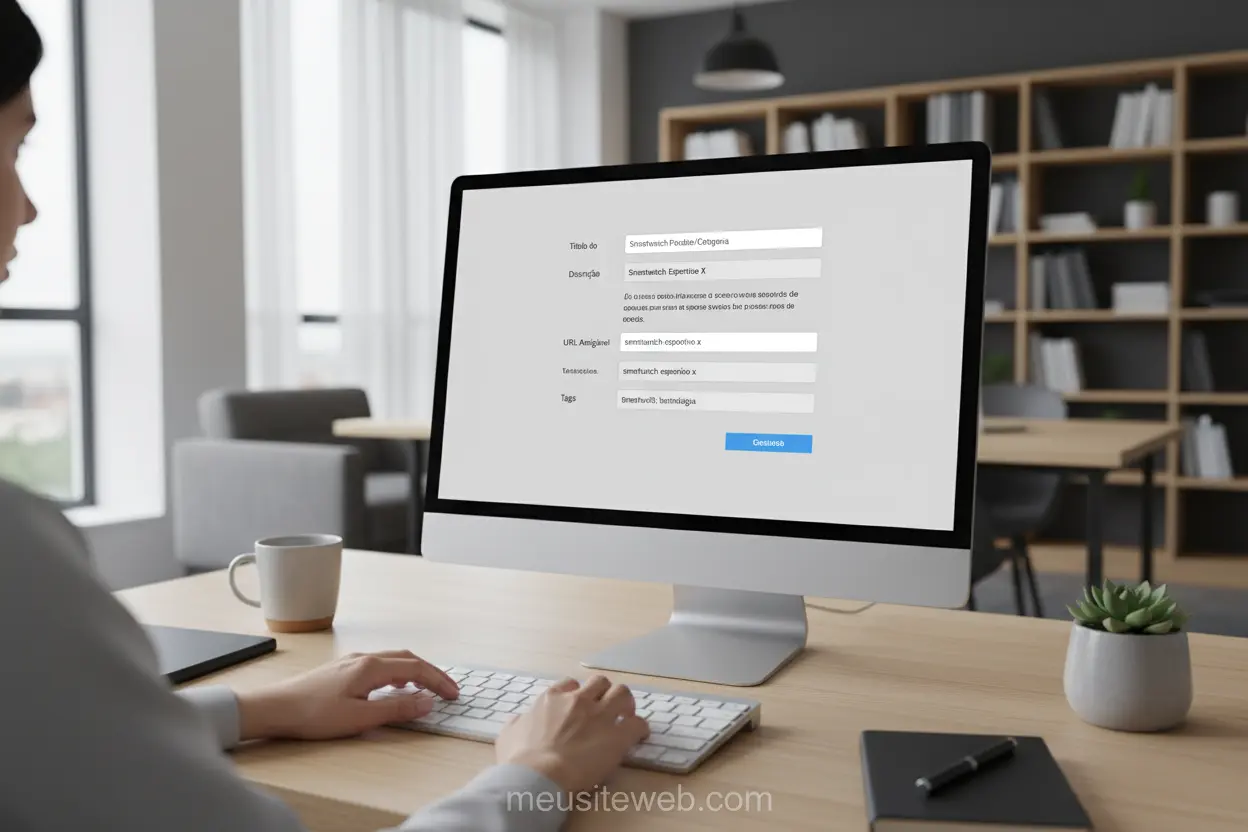 Edição de título e descrição para SEO em página de produto