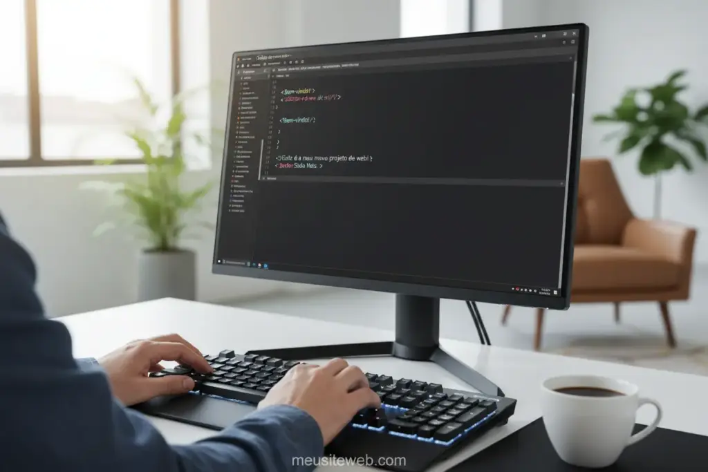 Código HTML com imagem de fundo