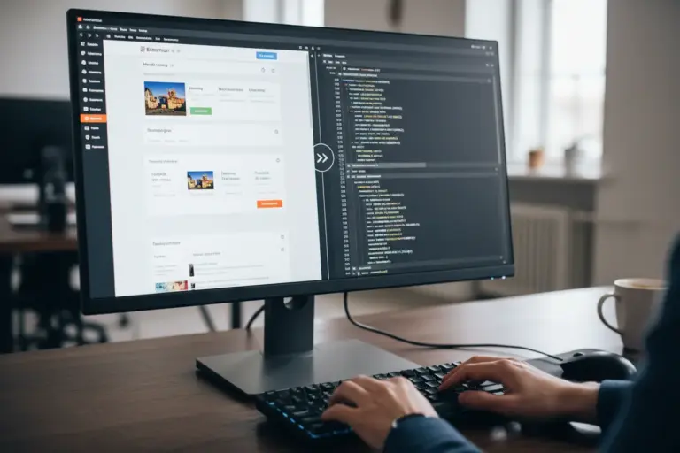 integracao html elementor tela