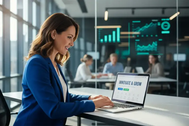 Home 4 mulher criando landing page gratis