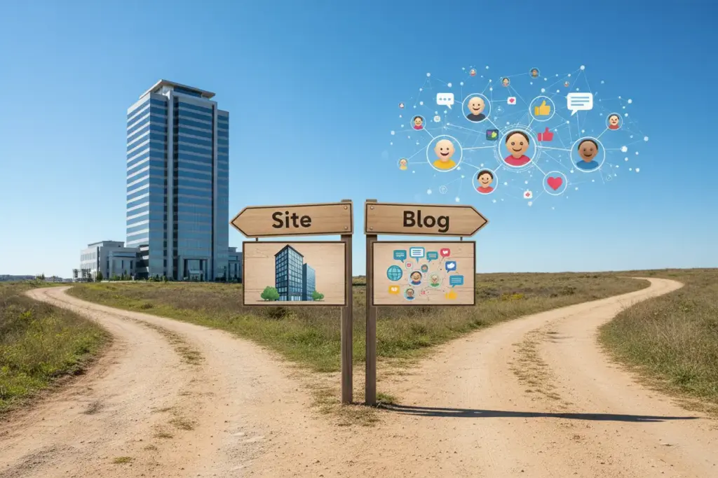 Qual a Diferença entre Site e Blog? Entenda as Principais Diferenças e Cresça o seu Site! 2 Comparativo de propósito entre site e blog