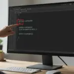 Tela de computador com código HTML e a tag br destacada