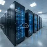 Servidor moderno em data center com CloudLinux