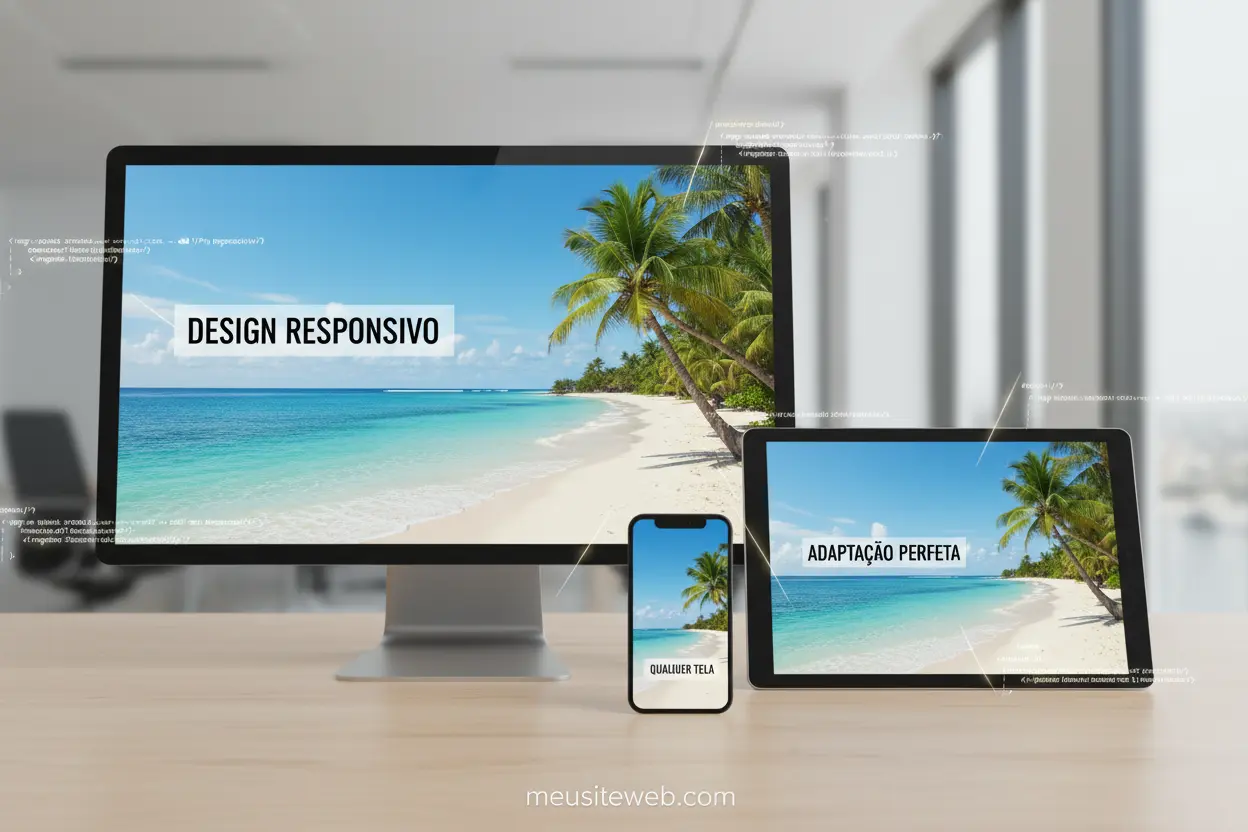 Imagem responsiva em desktop, tablet e smartphone