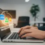 Desenvolvedor trabalhando na otimização de imagens para site responsivo